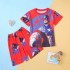 Pyjama Marvel pour enfants, Short d'été fin à manches courtes, super-héros, vêtements de maison pour garçons