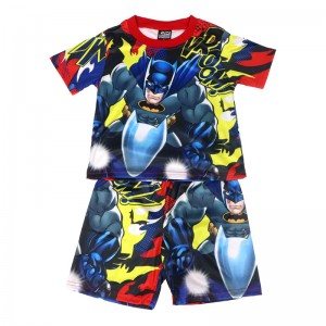 Ensemble de pyjama à manches courtes Marvel pour enfants Pyjama Superman Batman pour garçons