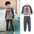 Ensemble pyjama Spider-Man à manches longues et col rond en pur coton chaud pour enfants