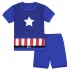 Pyjama Superman à manches courtes pour enfants Pyjama mince Iron Man pour garçons Ensembles de pyjamas Marvel en pur coton
