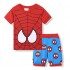 Vêtements de maison à manches courtes Spider-Man pour garçons, ensemble de pyjama Marvel pour enfants d'âge moyen