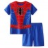 Vêtements de maison à manches courtes Spider-Man pour garçons, ensemble de pyjama Marvel pour enfants d'âge moyen