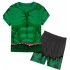Vêtements de maison à manches courtes Captain America pour enfants, ensemble pyjama Iron Man Superman pour enfants d'âge moyen