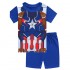 Vêtements de maison à manches courtes Captain America pour enfants, ensemble pyjama Superman pour enfants d'âge moyen