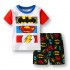 Pyjama Batman à manches courtes, vêtements de maison pour enfants d'âge moyen, ensemble pyjama Iron Man Superman