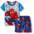 Spider-Man – vêtements de maison à manches courtes, ensemble pyjama Marvel pour enfants d'âge moyen