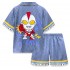 Pyjama en soie glacée Ultraman pour enfants, ensemble d'été à manches courtes, fin, dessin animé Batman, pour garçons