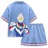 Pyjama en soie glacée Ultraman pour enfants, ensemble d'été à manches courtes, fin, dessin animé Batman, pour garçons