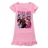 Taylor Swift 100-160 Pyjama à manches courtes en soie glacée pour fille, chemise de nuit Taylor Swift Homewear jupe