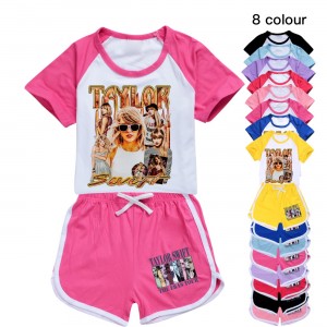 Taylor Swift 100-170 garçons et filles T-shirt shorts costume de sport été Taylor Swift pyjamas