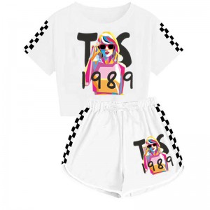 Taylor Swift garçons et filles T-shirt et short pyjama sport pour enfants 1989 ensemble pyjama Taylor Swift