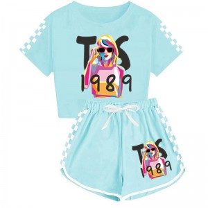 Taylor Swift garçons et filles T-shirt et short pyjama de sport pour enfants 1989 ensemble