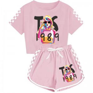 Taylor Swift Garçons Et Filles T-shirt Et Shorts Pyjamas De Sport Pour Enfants 1989 Ensembles De Pyjamas Taylor Swift