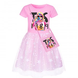 Jupe Taylor Swift pour fille Jupe en dentelle arc-en-ciel Taylor Swift Star Les pyjamas Taylor Swift sont livrés avec un petit sac