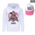 Taylor Swift Sweat à capuche + chapeau pour garçons et filles Pyjama Taylor Swift et visière rose