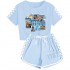 Taylor Swift 120-160 T-shirt et short pour enfants, combinaison de sport, pyjama d'été Taylor Swift