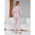 Conjunto de pijama cómodo floral de franela suave