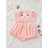 Pijama Sling Cartoon Cute Pink Casual Shorts Home Suit Two Piece