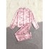 unids/set de pijamas y ropa interior de manga larga para niñas con bonito estampado