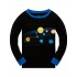 Popshion 2pcs Niños Starry Sky Cosmic Planet Pijama de manga larga Traje de algodón
