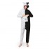 Pijama de oso blanco y negro para pareja para el invierno