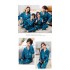 La familia de pijamas de madre e hija de la primavera se equipó con un traje de simulación de seda de hielo