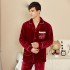 traje de pijama de invierno franela para hombre