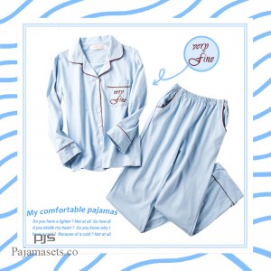 Manga largaCouple algodón batas Lindo Wopijamas de hombre hombre pjs para primavera y para caes