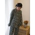 Gasa de algodón traje de manga larga ropa de dormir para el hogar pijama de mujer